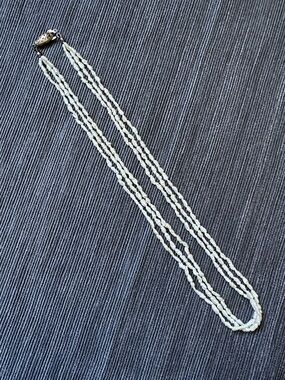 Vintage Genuine freshwater pearl necklace silver hook clasp